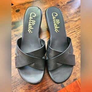 Callisto tall black sandals